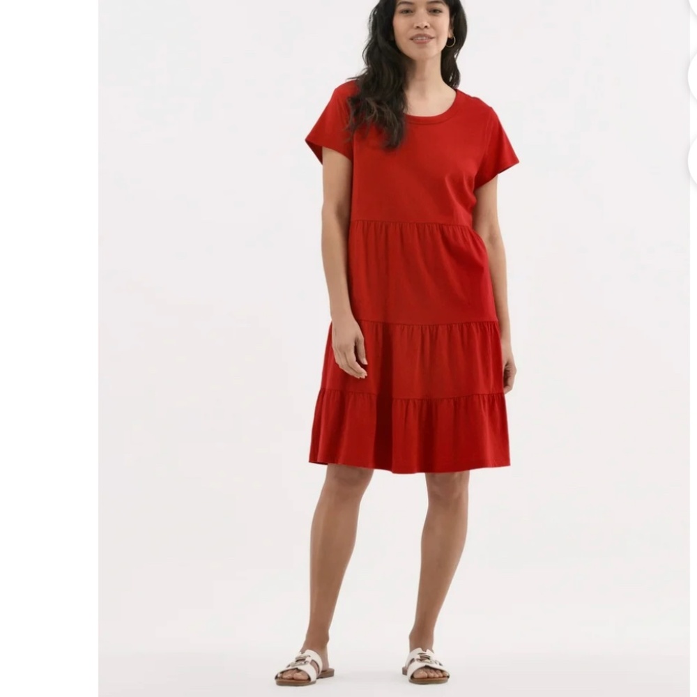 Just My Size Women’s Red Balloon Pocket Tiered Dress Size 2X/20W-22W  NEW